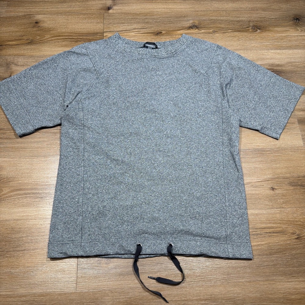 Lululemon Women's 6 Split Short Sleeve Top Heathered Gray Athleisure Drawstring